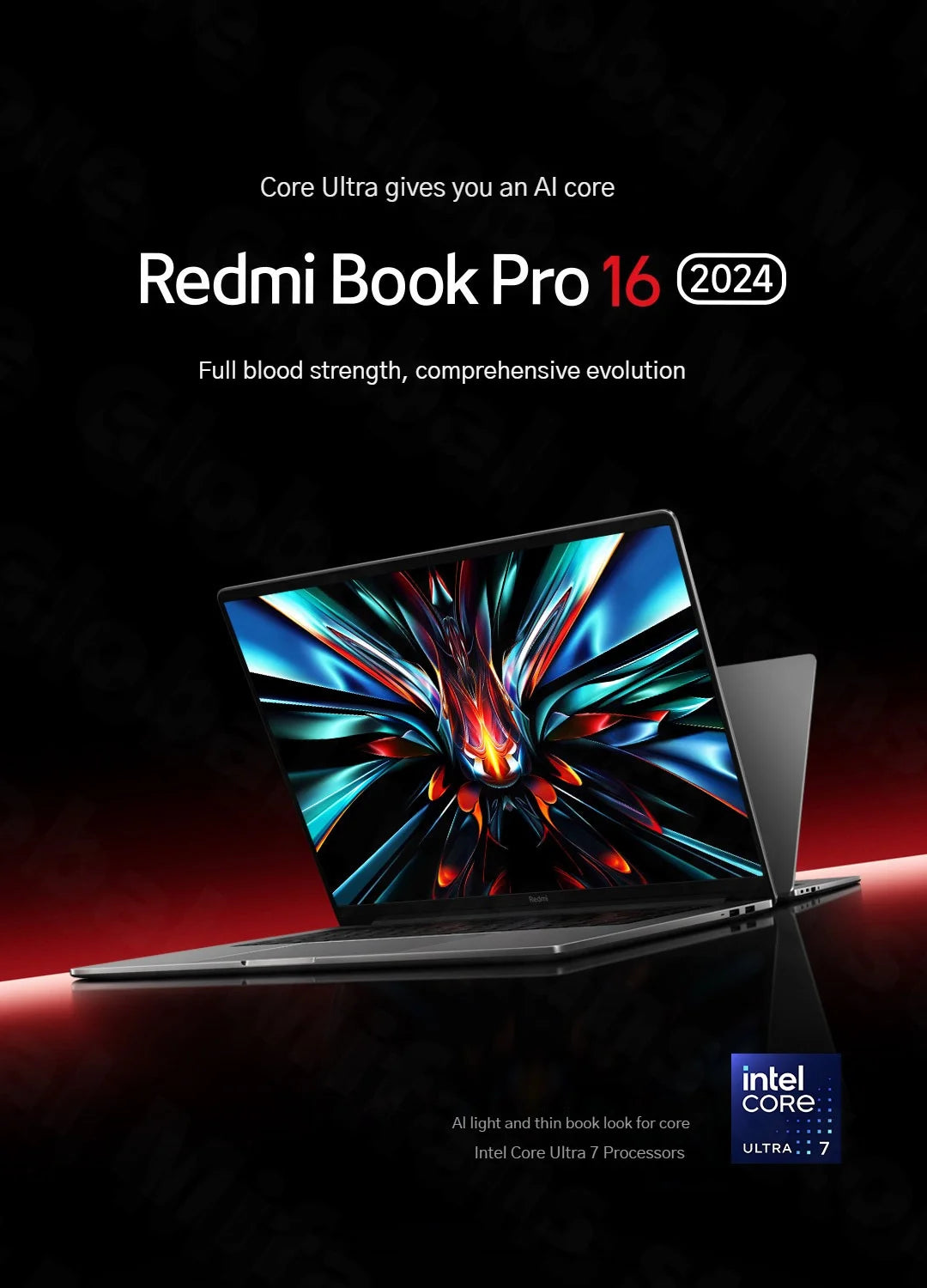 New Xiaomi Redmi Book Pro 16 2024 Laptop Intel Core Ultra 7 155H/5 125H NoteBook 32G DDR5+1TB SSD 16" 3.1K 165Hz Screen PC