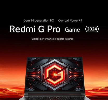 (UP to 96G+4TB)Xiaomi Redmi G Pro Game Laptop 2024 Intel Core i9 i7 Notebook RTX4060 32G-96G DDR5 + 2TB-4TB SSD Gaming Computer