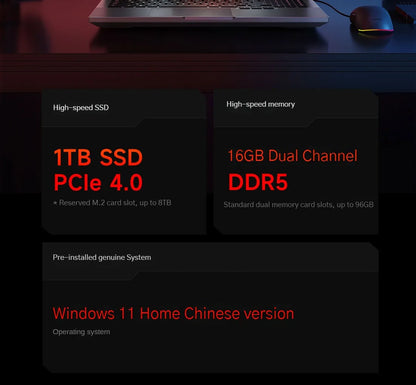 (UP to 96G+4TB)Xiaomi Redmi G Pro Game Laptop 2024 Intel Core i9 i7 Notebook RTX4060 32G-96G DDR5 + 2TB-4TB SSD Gaming Computer