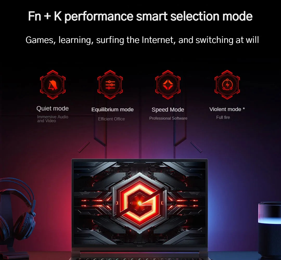 (UP to 96G+4TB)Xiaomi Redmi G Pro Game Laptop 2024 Intel Core i9 i7 Notebook RTX4060 32G-96G DDR5 + 2TB-4TB SSD Gaming Computer